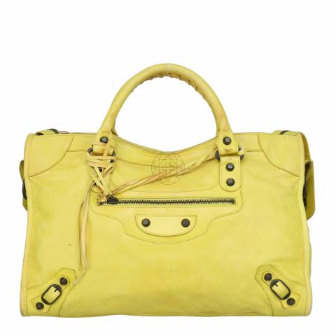 Yellow balenciaga sale city bag